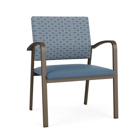 Lesro Newport Wide Guest Chair Metal Frame, Bronze, RS Rain Song Back, MD Titan Seat NP1201